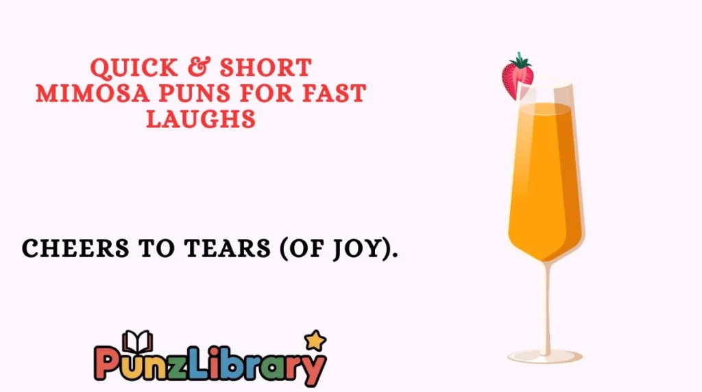 Quick & Short Mimosa Puns for Fast Laughs