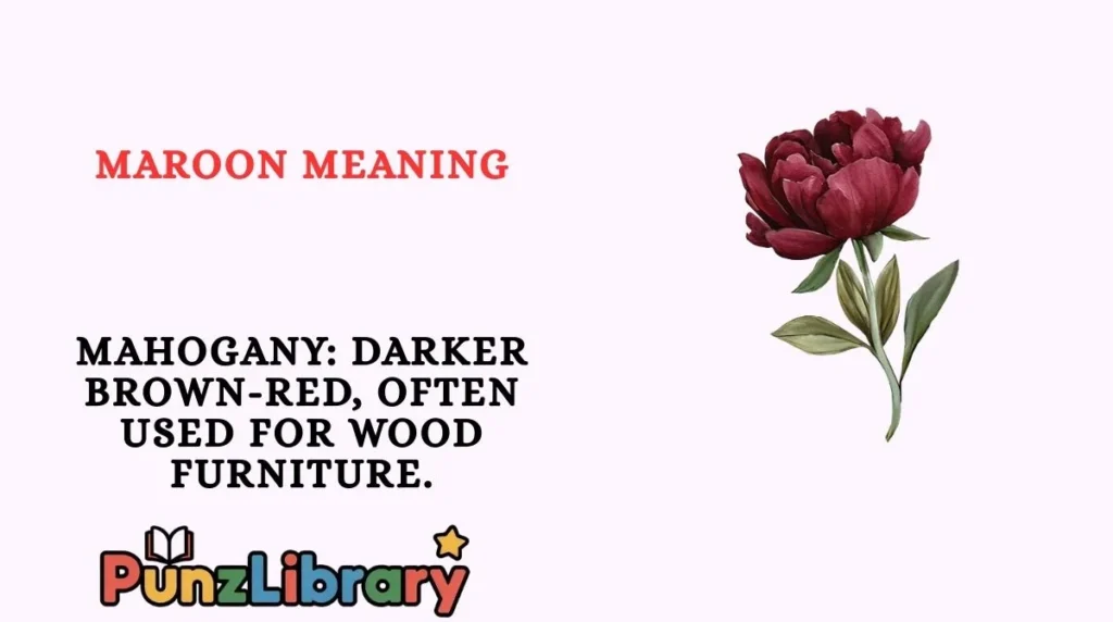 Maroon Meaning