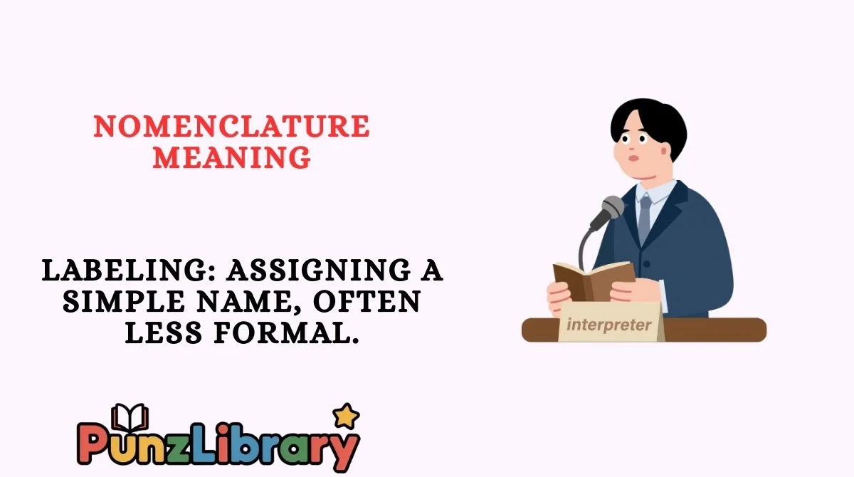 Nomenclature Meaning