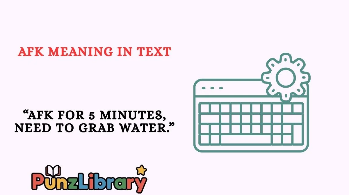 AFK Meaning in Text