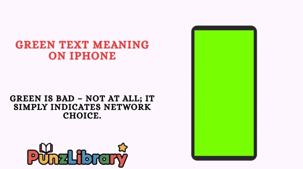 Green Text Meaning on iPhone